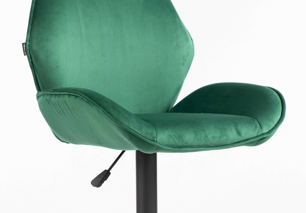 FOTEL HR350KW BUTELKOWA ZIELEŃ WELUR CZARNA PODSTAWA