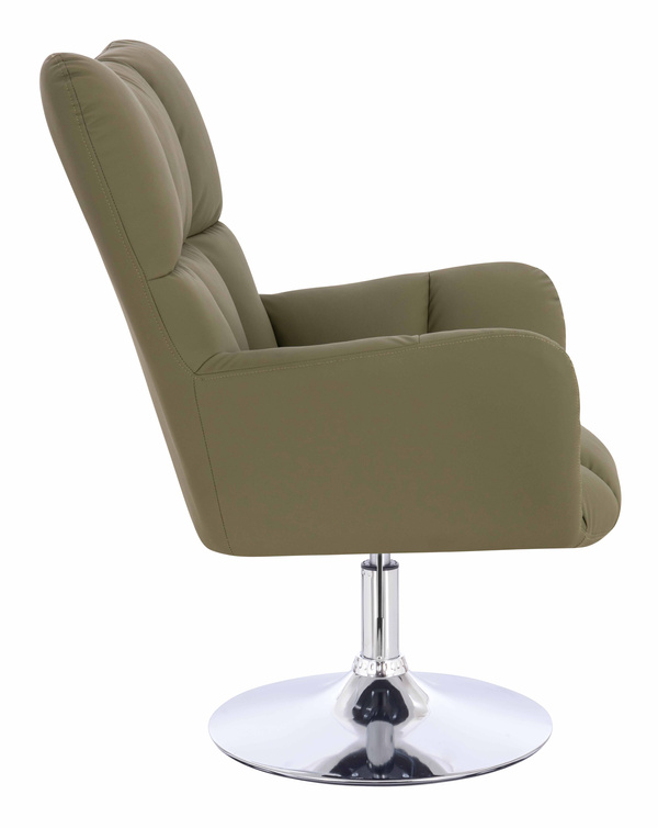 HOKER HR650N KHAKI EKOSKÓRA PREMIUM SOFT CHROMOWANA PODSTAWA