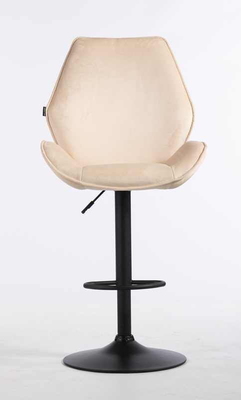 FOTEL HR350W KREMOWY WELUR CZARNA PODSTAWA