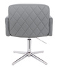 FOTEL HR802CROSS SZARY CHROMOWANA PODSTAWA
