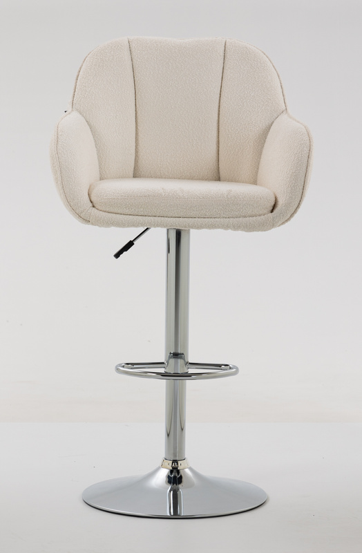 HOKER HR2055W KREMOWY BARANEK CHROMOWANA PODSTAWA