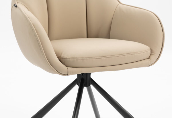 FOTEL HR2055 KREMOWY CZARNY PAJĄK