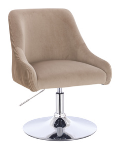FOTEL HR920N LATTE WELUR CHROMOWANA PODSTAWA