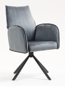 HOKER HR280 GRAFITOWY WELUR CZARNY PAJĄK