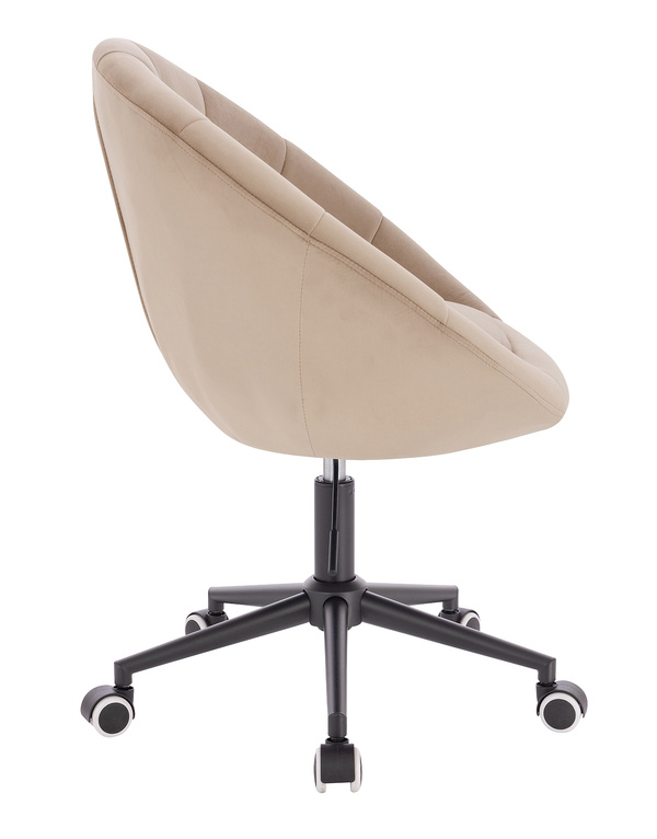 FOTEL HR8516CK LATTE WELUR CZARNA PODSTAWA