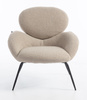 FOTEL HR2045 LATTE BARANEK CZARNA PODSTAWA