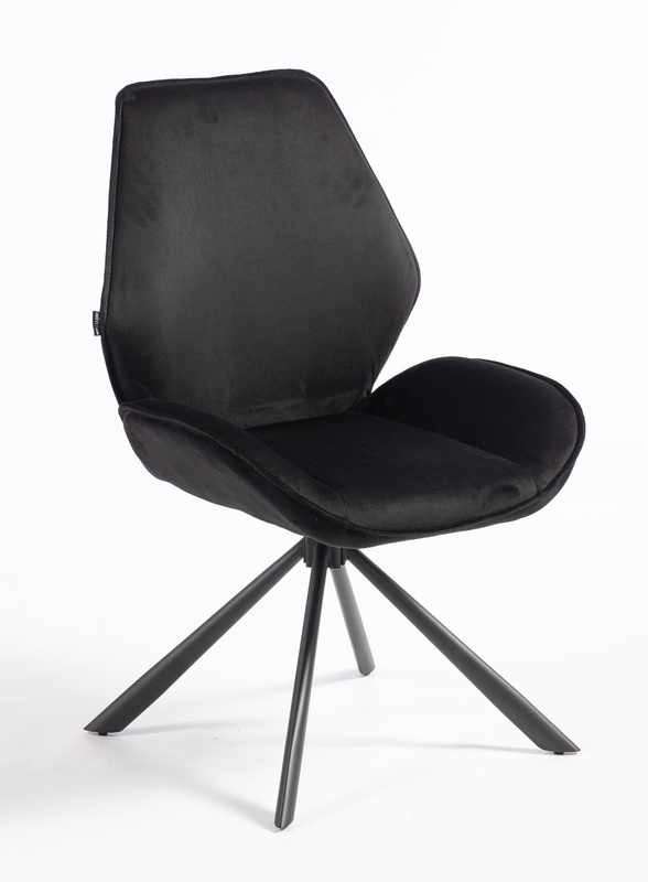 FOTEL HR350 PAJĄK CZARNY WELUR CZARNA PODSTAWA