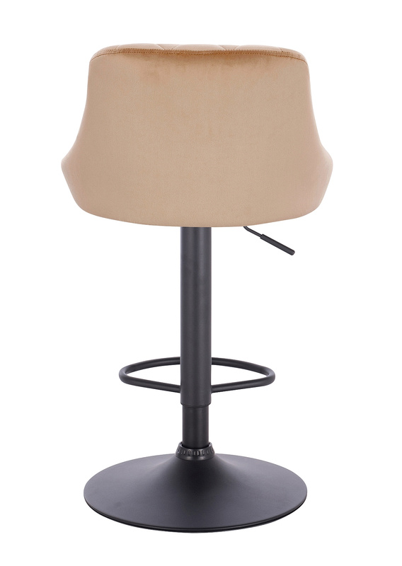 FOTEL HR1054W LATTE WELUR CZARNA PODSTAWA