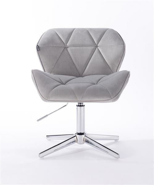 FOTEL HR111CROSS STALOWY WELUR