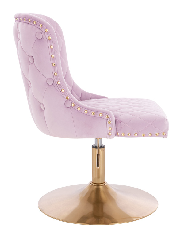 FOTEL HR940N WRZOSOWY WELUR ZŁOTA PODSTAWA