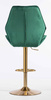 FOTEL HR350W BUTELKOWA ZIELEŃ WELUR ZŁOTA PODSTAWA