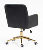 FOTEL HR4318K CZARNY ZŁOTA PODSTAWA