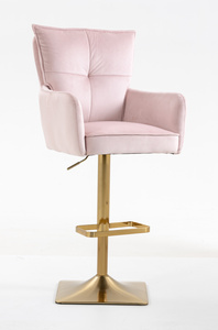 HOKER HR250KW PUDROWY RÓŻ WELUR  ZŁOTA PODSTAWA