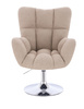 FOTEL HR650N LATTE BARANEK CHROMOWANA PODSTAWA