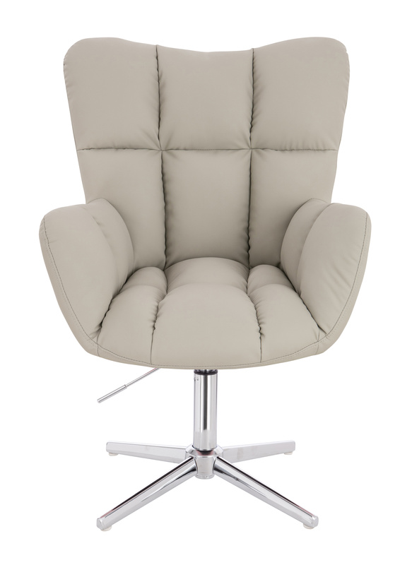 HOKER HR650CROSS ECRU EKOSKÓRA PREMIUM SOFT CHROMOWANA PODSTAWA