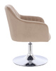 FOTEL HR190N LATTE WELUR CHROMOWANA PODSTAWA