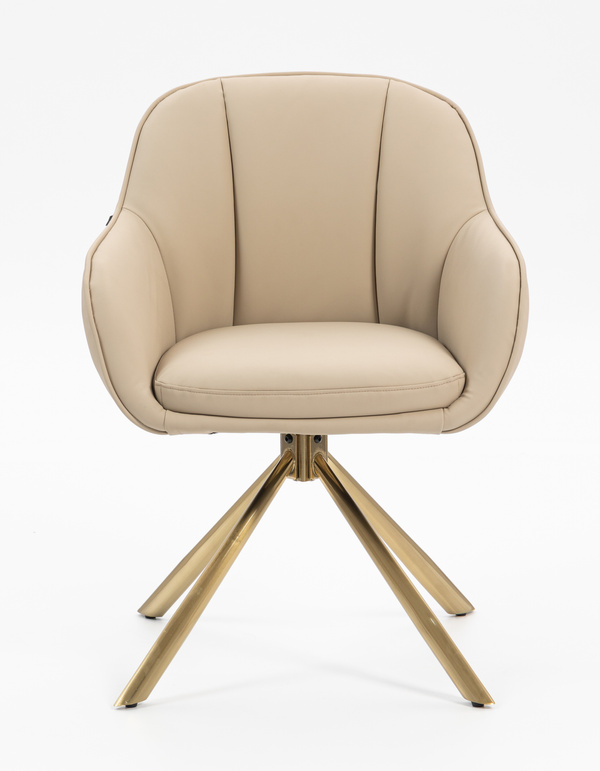 FOTEL HR2055 KREMOWY ZŁOTY PAJĄK