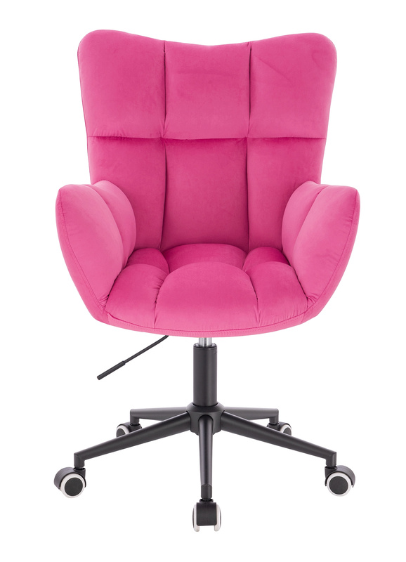 FOTEL HR650K MALINOWY WELUR CZARNA PODSTAWA