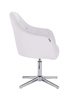 FOTEL HR830 BIAŁA SKÓRA CROSS CHROM