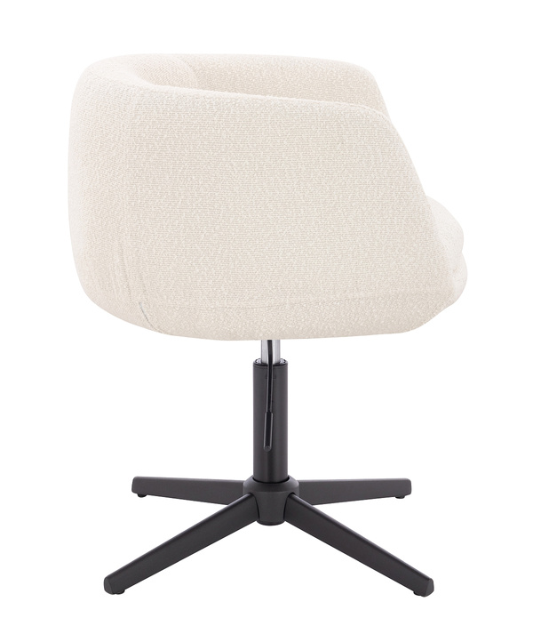 FOTEL HR333CROSS KREMOWY BARANEK CZARNA PODSTAWA