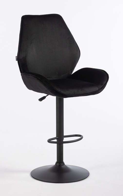 FOTEL HR350W CZARNY WELUR CZARNA PODSTAWA