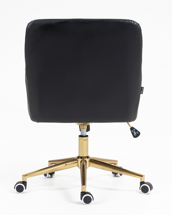 FOTEL HR4318K CZARNY ZŁOTA PODSTAWA