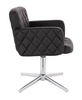 FOTEL HC802CROSS CZARNY CHROMOWANA PODSTAWA