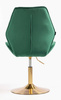 FOTEL HR350N BUTELKOWA ZIELEŃ WELUR ZŁOTA PODSTAWA