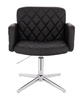 FOTEL HC802CROSS CZARNY CHROMOWANA PODSTAWA
