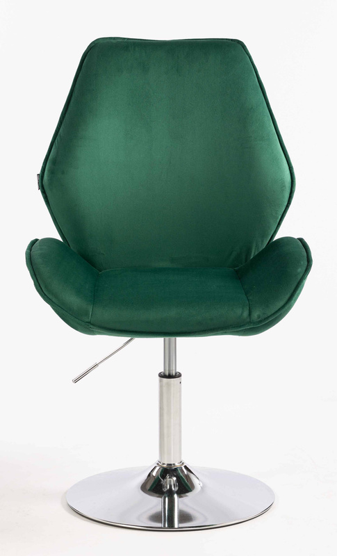 FOTEL HR350N BUTELKOWA ZIELEŃ WELUR CHROMOWANA PODSTAWA