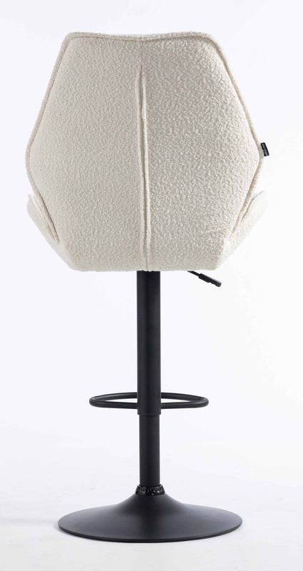 FOTEL HR350W KREMOWY BARANEK CZARNA PODSTAWA