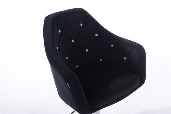 FOTEL HR830CROSS CZARNY WELUR