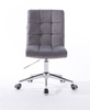 FOTEL HR7009K CHROM GRAFITOWY WELUR