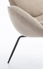 FOTEL HR2045 LATTE BARANEK CZARNA PODSTAWA
