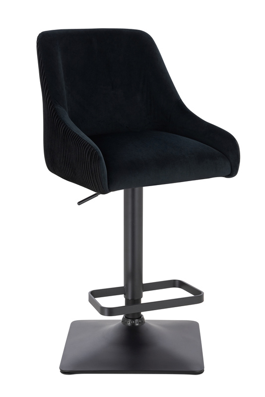 FOTEL HR920KW CZARNY WELUR CZARNA PODSTAWA