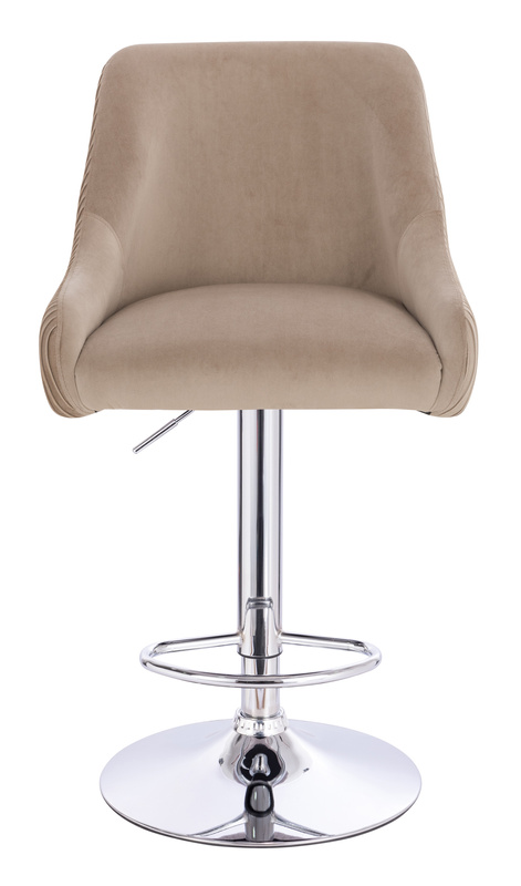 FOTEL HR920W LATTE WELUR CHROMOWANA PODSTAWA