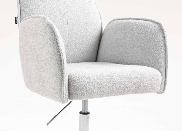 FOTEL HR280N SZARY BARANEK CHROMOWANA PODSTAWA