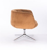 FOTEL HR333CROSS MIODOWY WELUR CHROMOWANA PODSTAWA