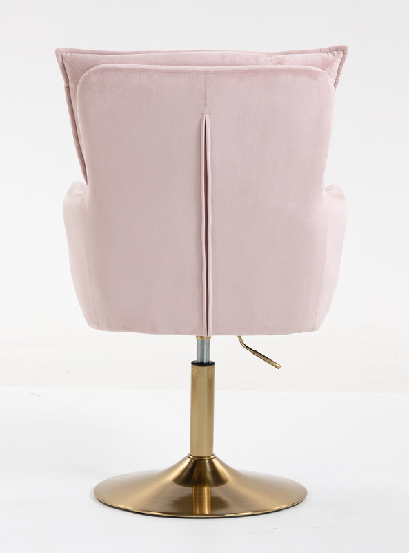 HOKER HR250N PUDROWY RÓŻ WELUR  ZŁOTA PODSTAWA