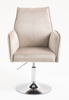 FOTEL HR280N LATTE WELUR CHROMOWANA PODSTAWA