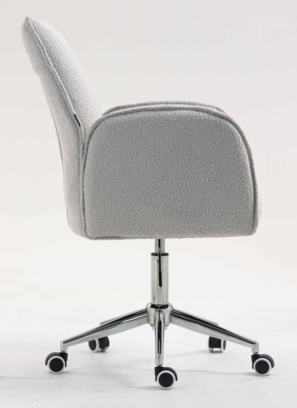 FOTEL HR280K SZARY BARANEK CHROMOWANA PODSTAWA