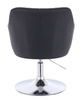 FOTEL HR190N CZARNY CHROMOWANA PODSTAWA