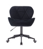 FOTEL HR111K CZARNY WELUR CZARNA PODSTAWA