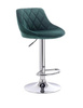 FOTEL HR1054W CHROM BUTELKOWA ZIELEŃ WELUR