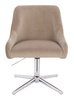 FOTEL HR920CROSS LATTE WELUR CHROMOWANA PODSTAWA