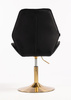 FOTEL HR350N CZARNY WELUR ZŁOTA PODSTAWA
