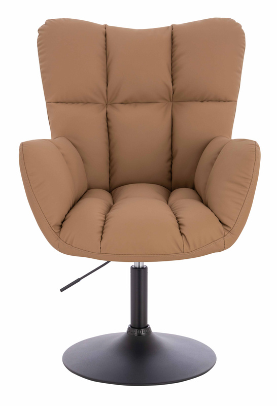 HOKER HR650N KARMELOWY EKOSKÓRA PREMIUM SOFT CZARNA PODSTAWA