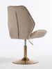 FOTEL HR350N LATTE WELUR ZŁOTA PODSTAWA