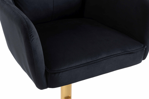 HOKER HR250W CZARNY WELUR  ZŁOTA PODSTAWA