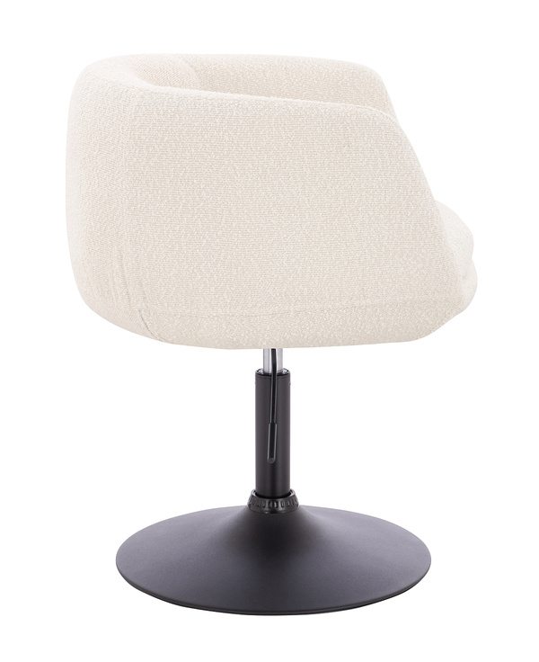FOTEL HR333N KREMOWY BARANEK CZARNA PODSTAWA